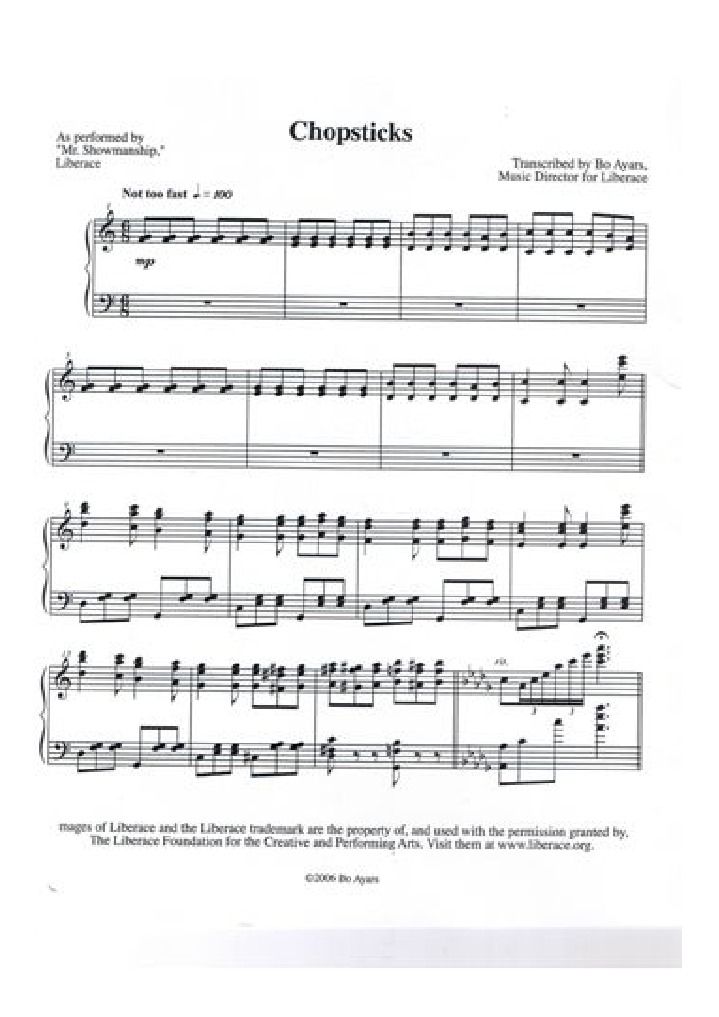 Liberace Chopsticks