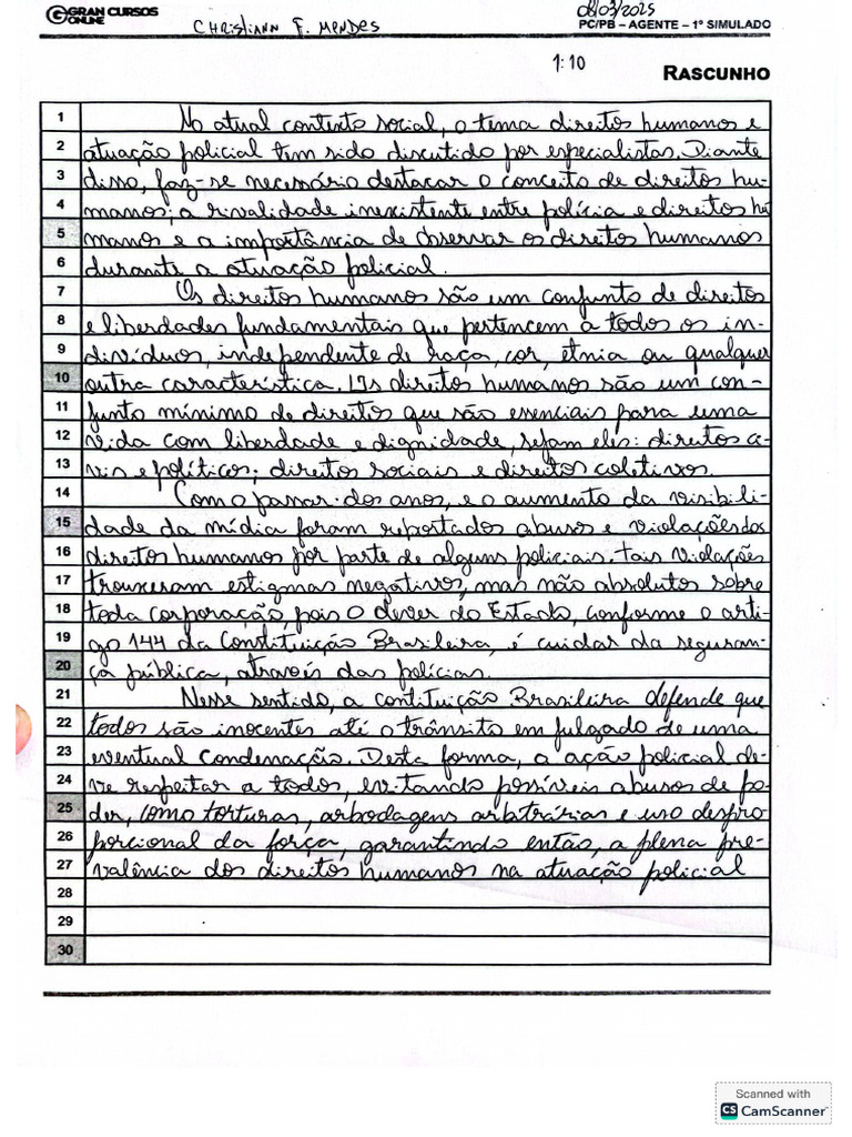 Redação Direitos Humanos | PDF