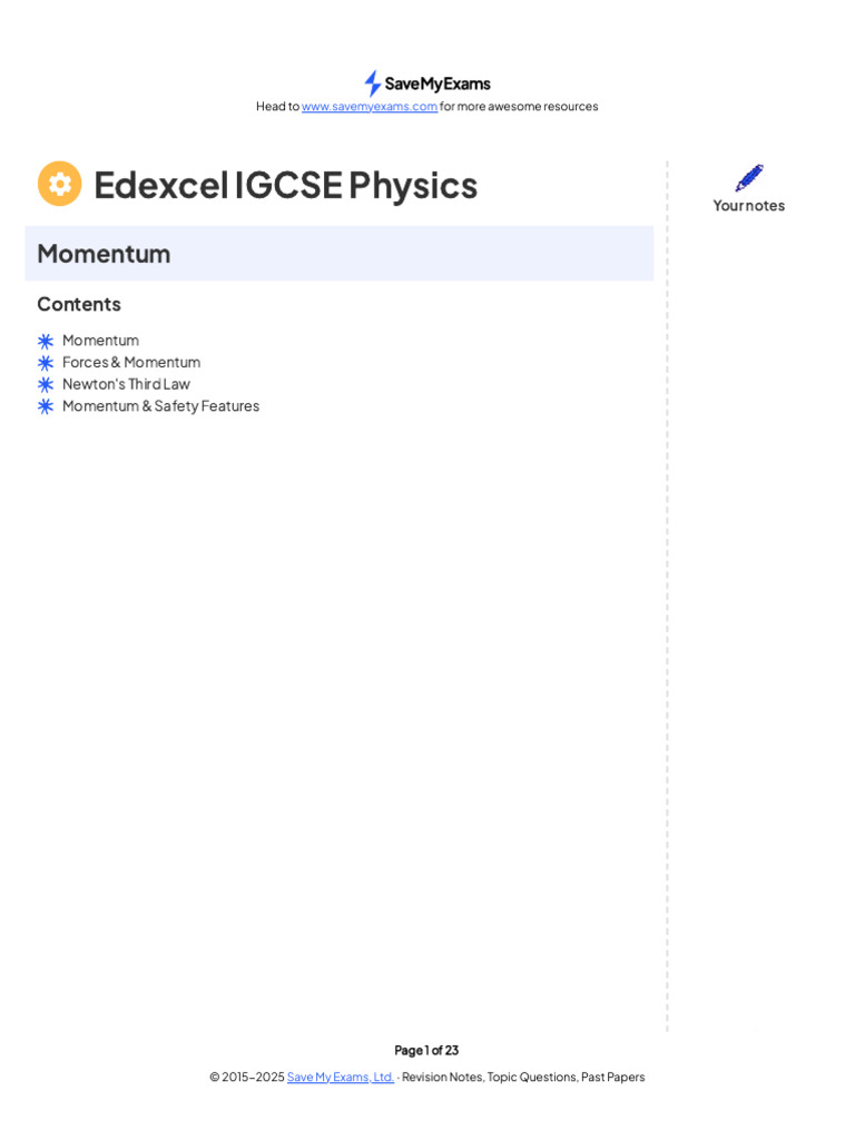 Momentum and Forces in Physics | PDF | Momentum | Force