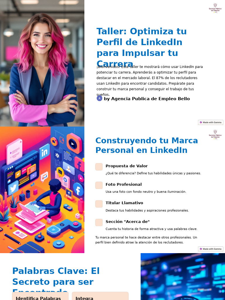 Taller Optimiza Tu Perfil de LinkedIn para Impulsar Tu Carrera | PDF ...