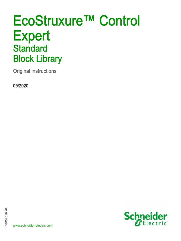 EcoStruxure Control Expert Block Library | PDF | Integer (Computer ...