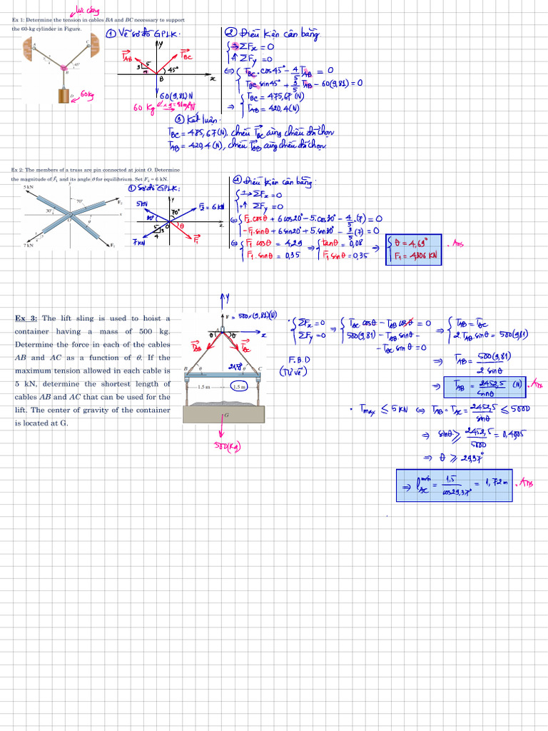 Chapter 3. Equilibrium of A Particle | PDF