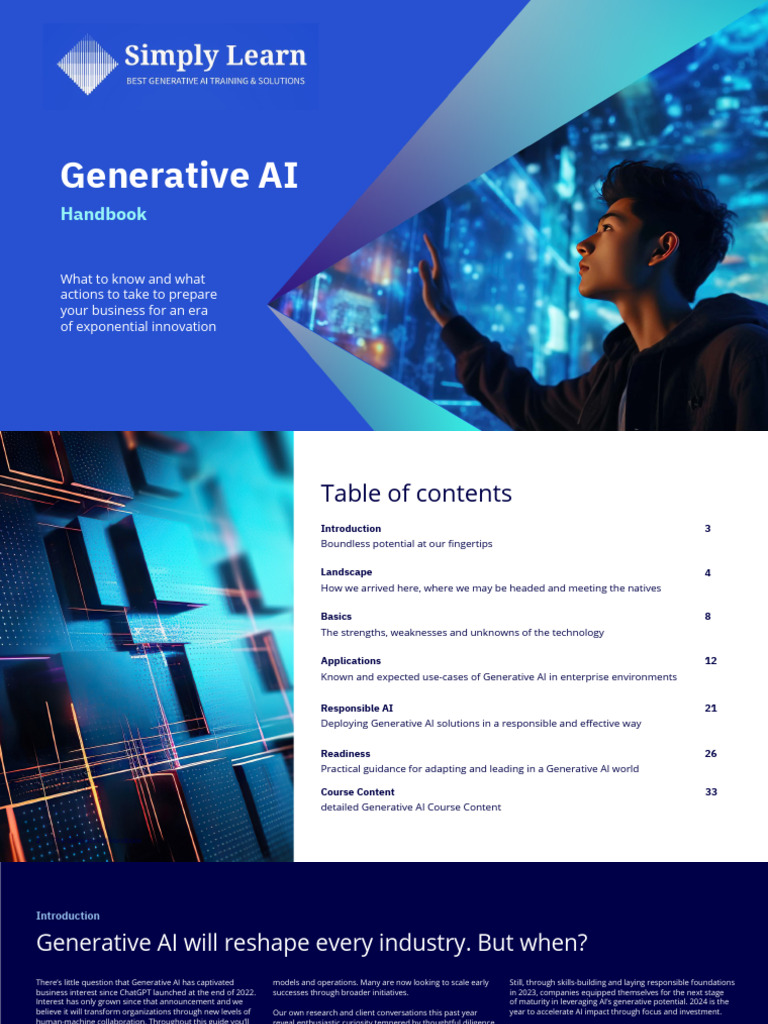 Generative AI Handbook for Businesses | PDF | Artificial Intelligence |  Intelligence (AI) & Semantics