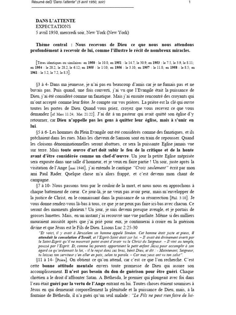 Attentes spirituelles et guérison divine | PDF | Dieu | Saint-Esprit