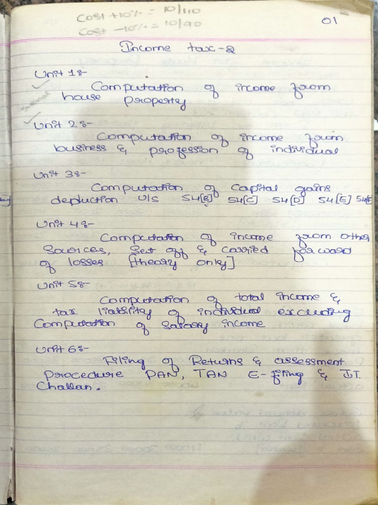 Income Tax 2 6th Sem Pdf