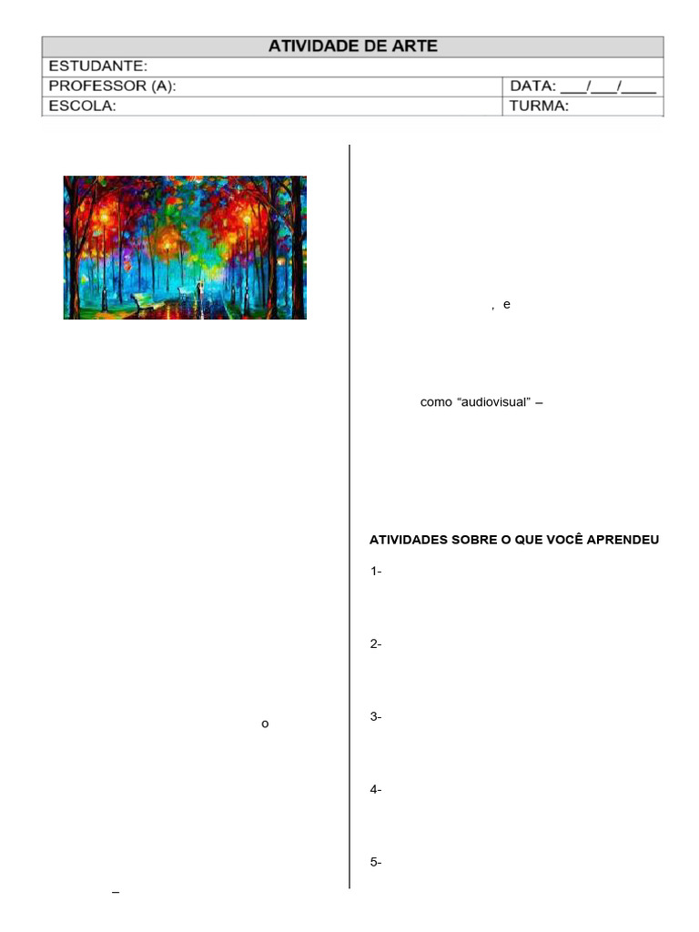 A Importância das Artes Visuais | PDF | Imagem | Desenho
