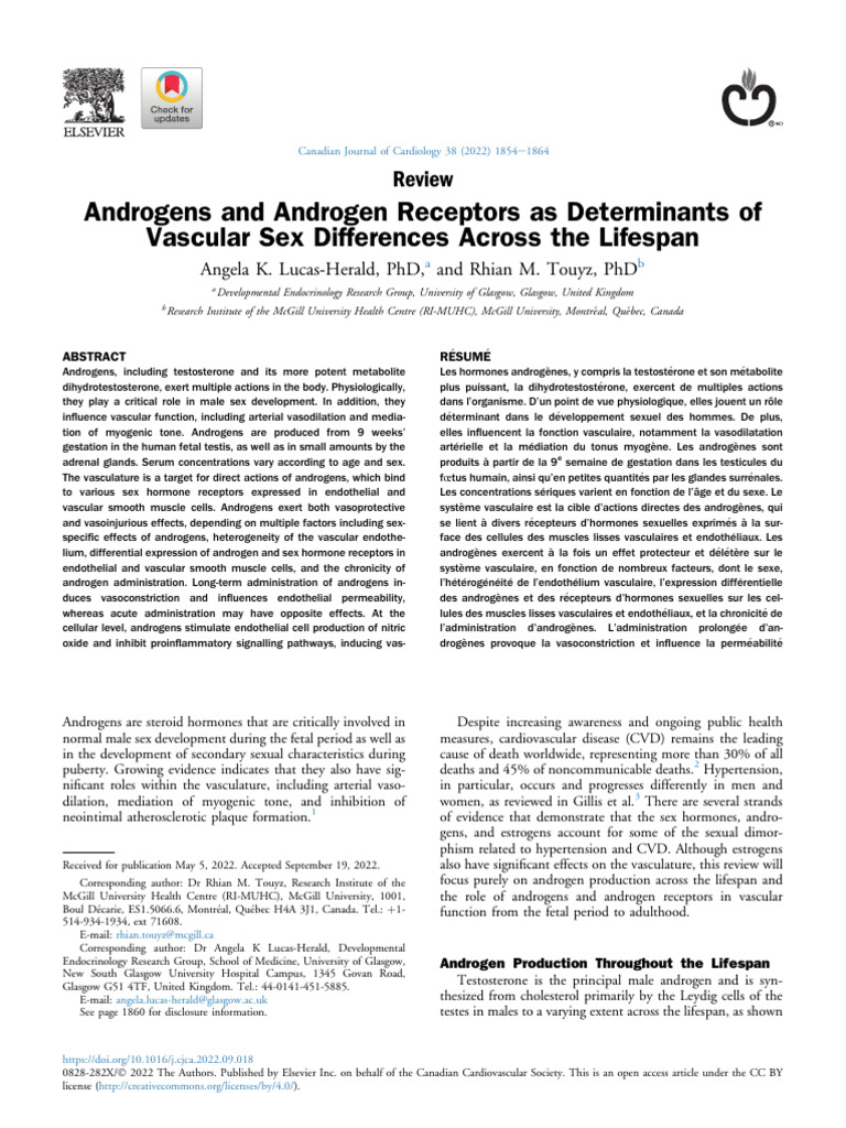 Androgens and Androgen Receptors As Determinants o | PDF | Testosterone ...