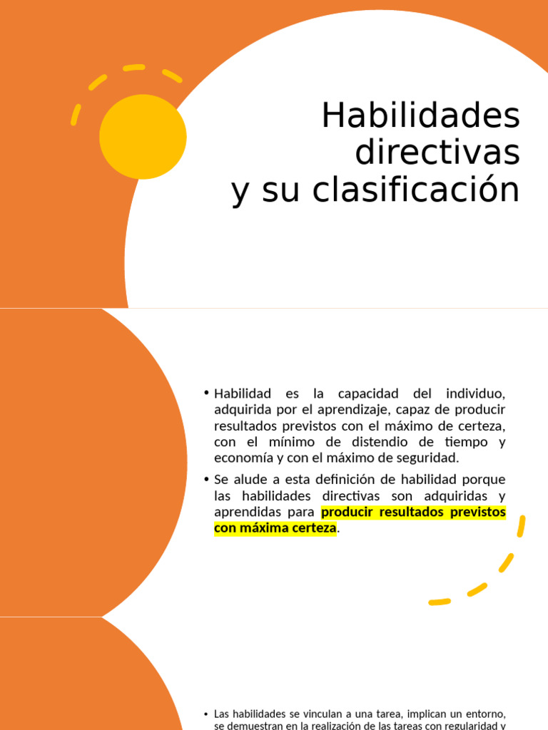 Clasificación de Habilidades Directivas | PDF | Liderazgo | Planificación