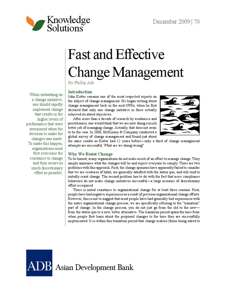Effective Change Management Strategies | PDF | Change Management ...