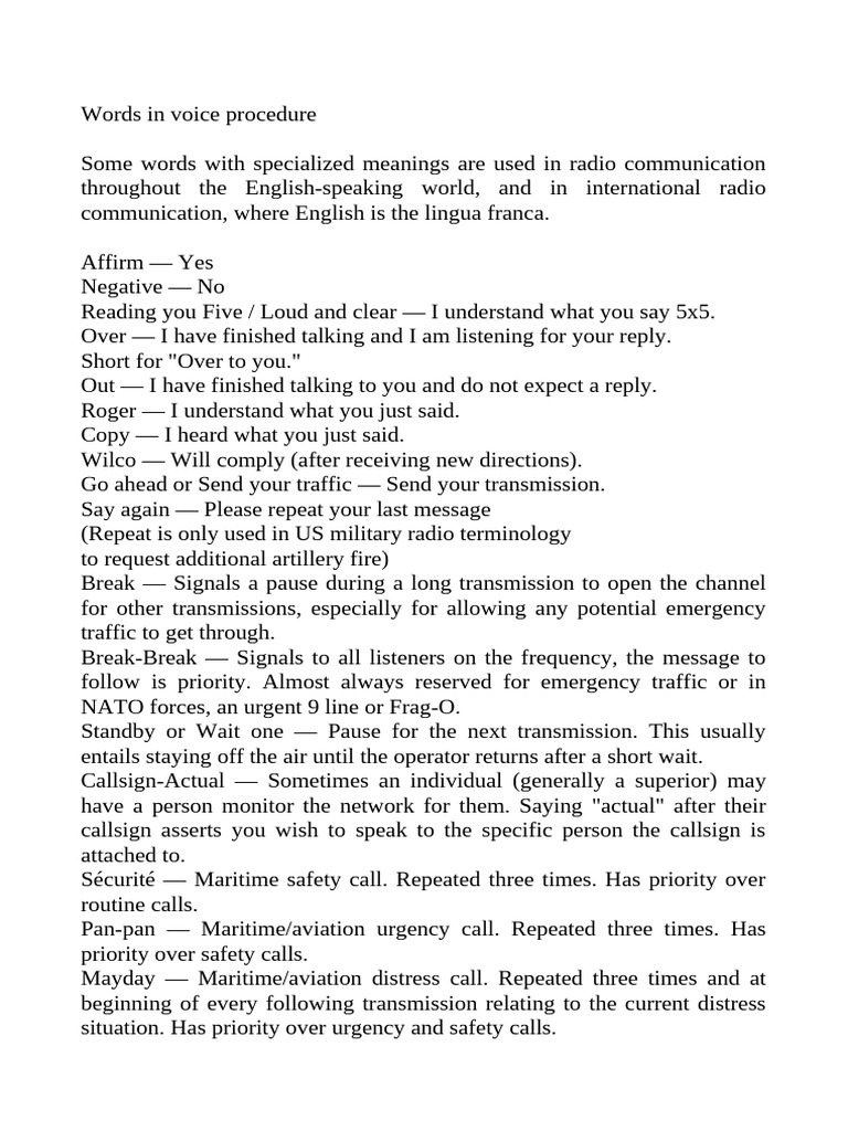 Essential Radio Communication Terms | PDF