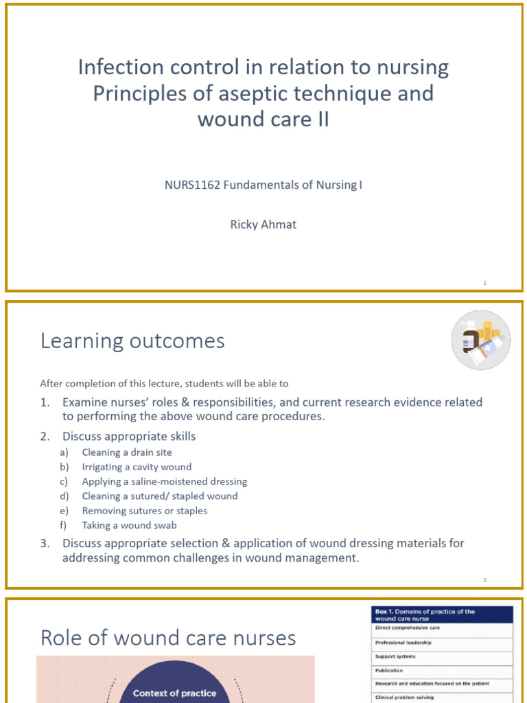 Wound Care Techniques for Nursing Students | PDF | Surgical Suture | Wound