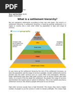 Urban Settlement Hierarchy Explained | PDF