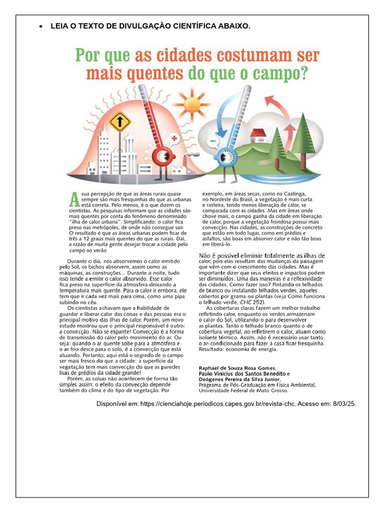 Estrutura de Texto Científico Analisada | PDF
