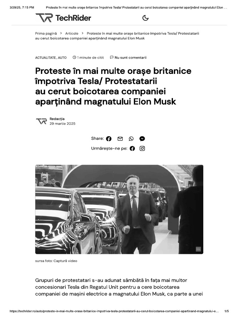 Proteste Tesla Elon Musk | PDF