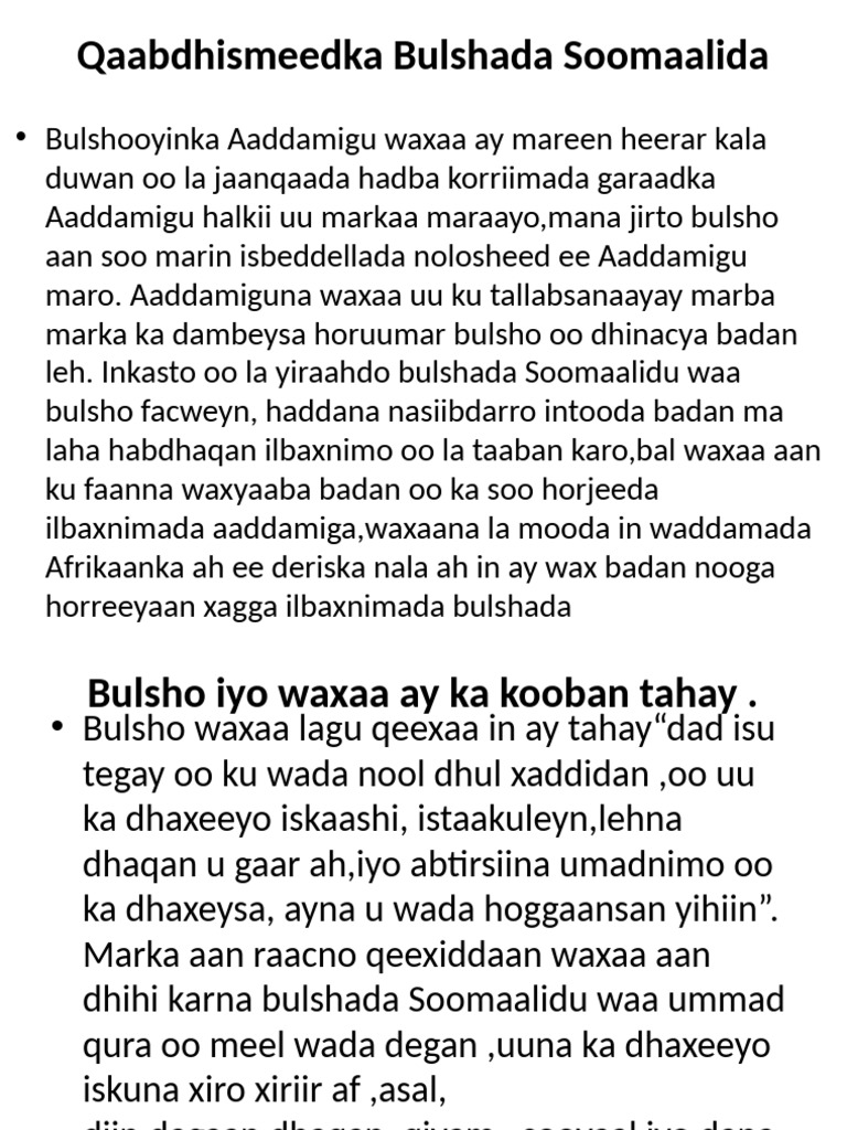 Qaabdhismeedka Bulshada Soomaalida | PDF