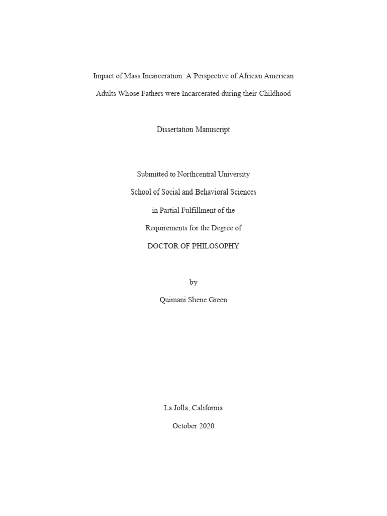 Impact of Mass Incarceration | PDF