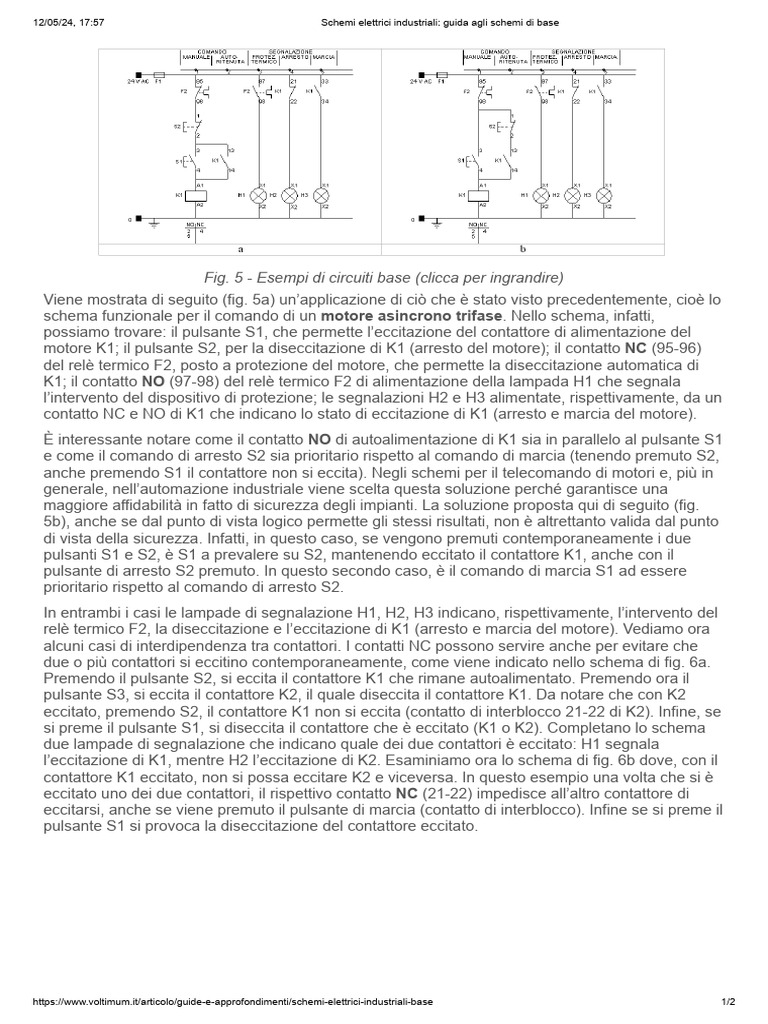 Schemi Elettrici Industriali - Guida Agli Schemi Di Base | PDF