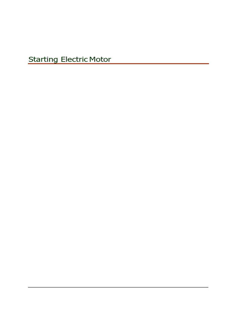 8 Starting El Motor | PDF | Electric Motor | Electrical Engineering