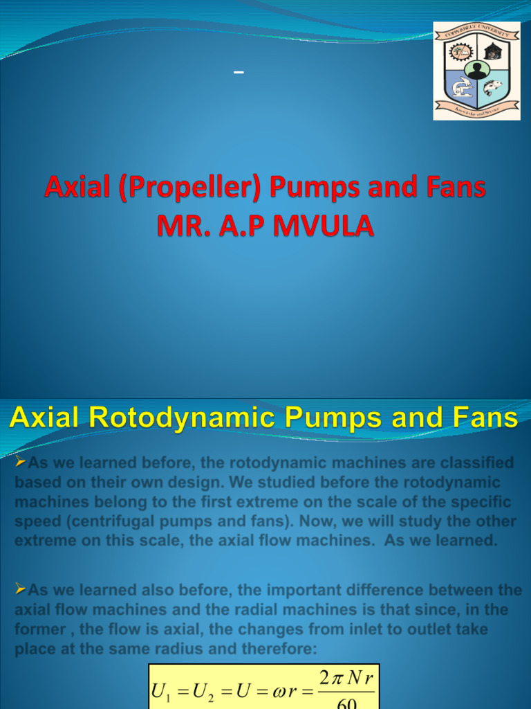 Axial Flow Turbomachinery Overview | PDF | Pump | Rotation