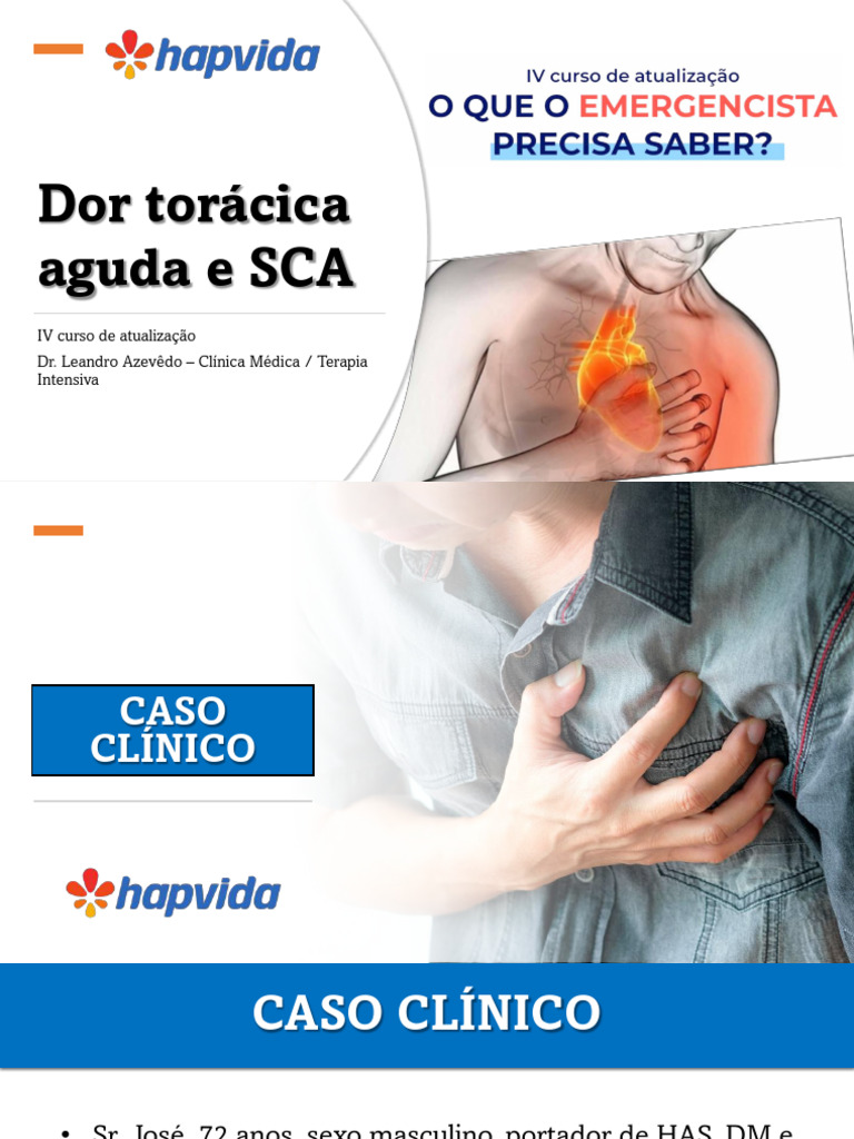 Dor Torácica Aguda: Diagnóstico e SCA | PDF | Infarto do Miocárdio ...