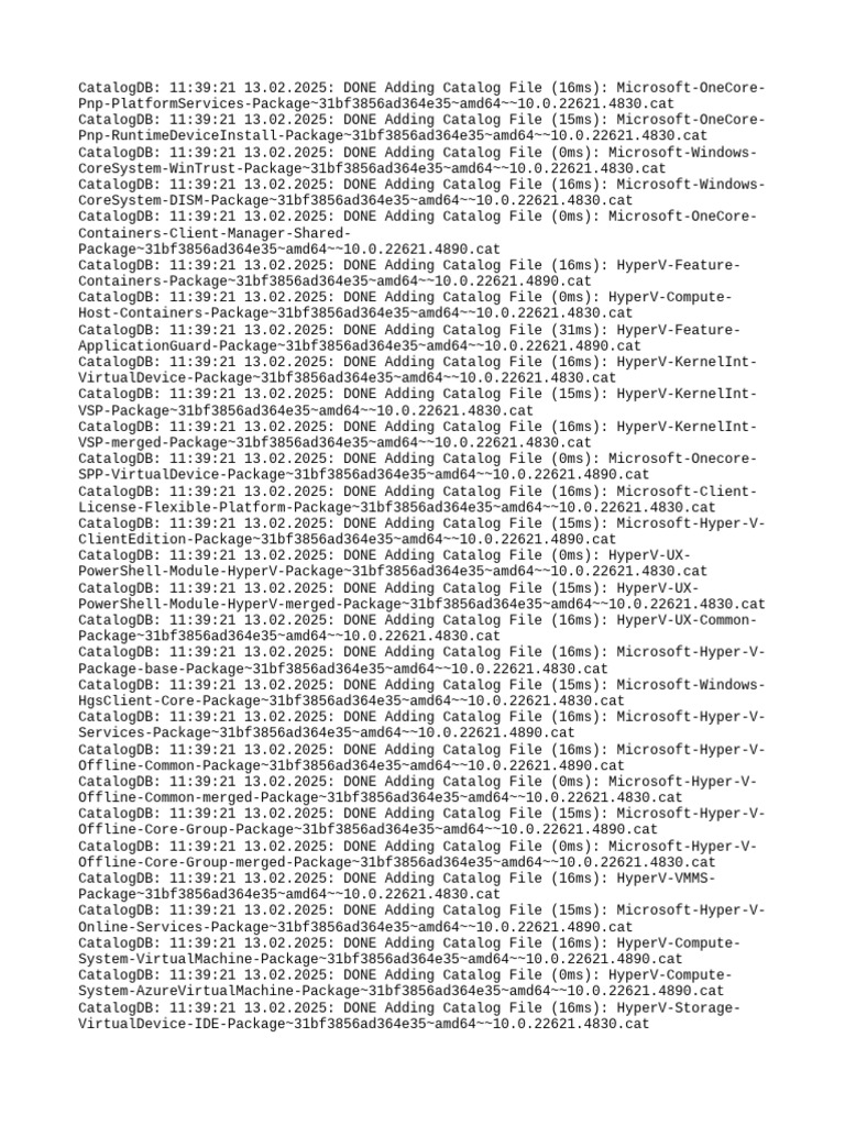 Windows 10 Catalog File Updates | PDF