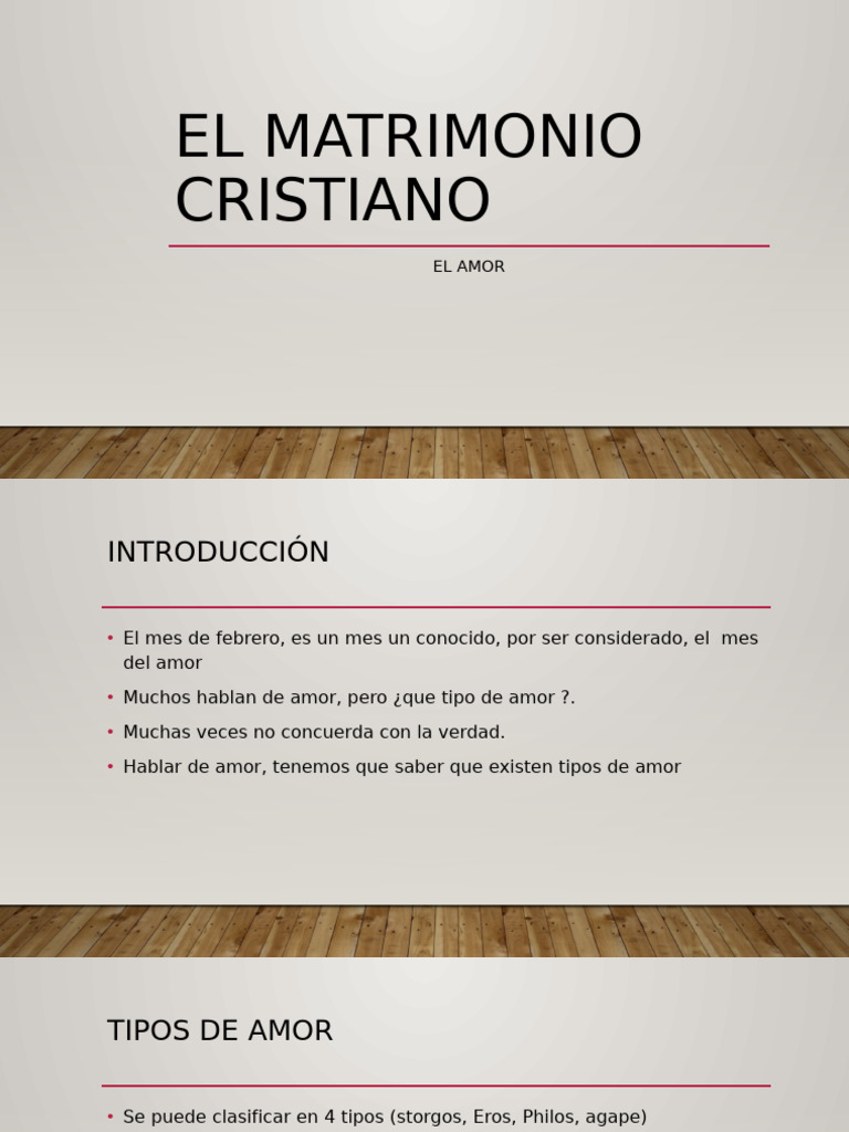 El Matrimonio Cristiano, Taller Sobre El Amor | PDF | Amor