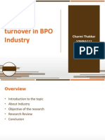 Employee Turnover in BPO Industry: Charmi Thakkar 10MBA111