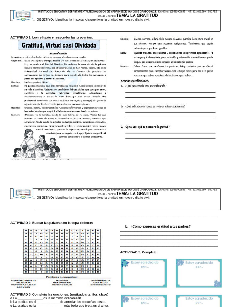 Importancia de la Gratitud en la Vida | PDF