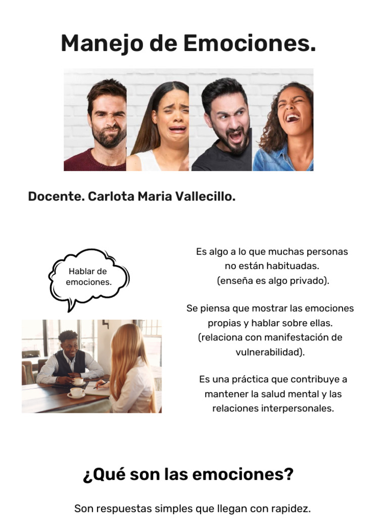 Gestión Emocional y Salud Mental | PDF | Las emociones | Ira
