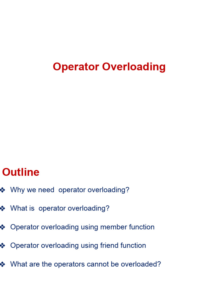 C++ Operator Overloading Explained | PDF | Software Engineering ...
