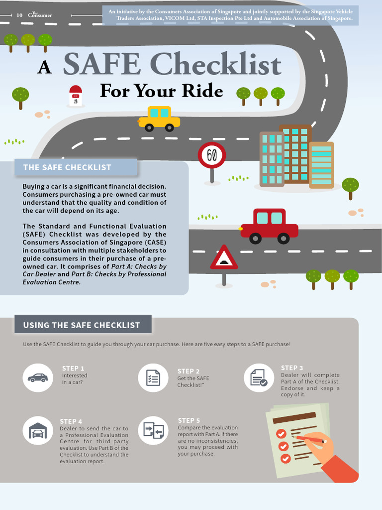 Safe Checklist For Your Ride | PDF | Car | Manufactured Goods