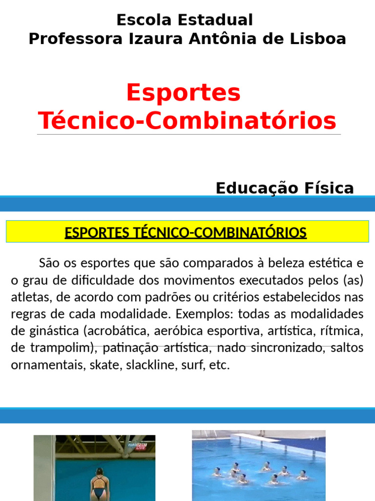 1ºano - Esportes Tecnico Combinatorio 1 Etapa | PDF | Voleibol ...