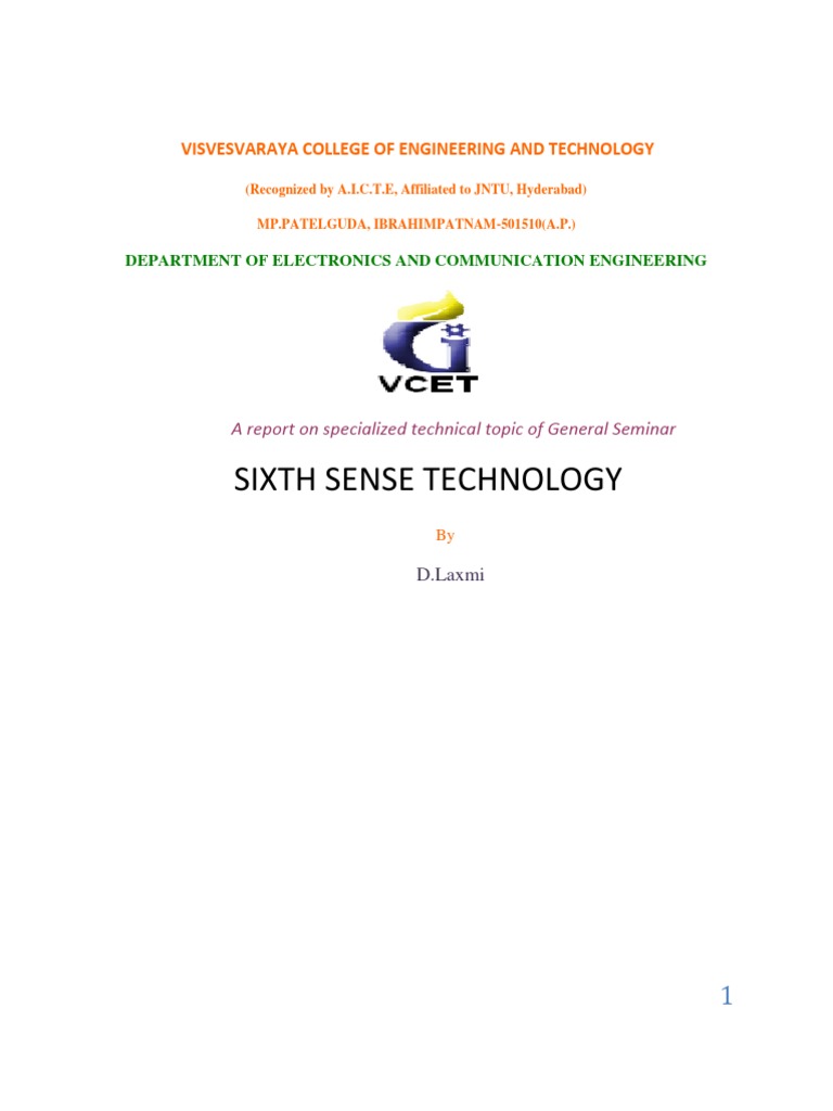Sixth Sense Technology Overview | PDF | Camera | Software