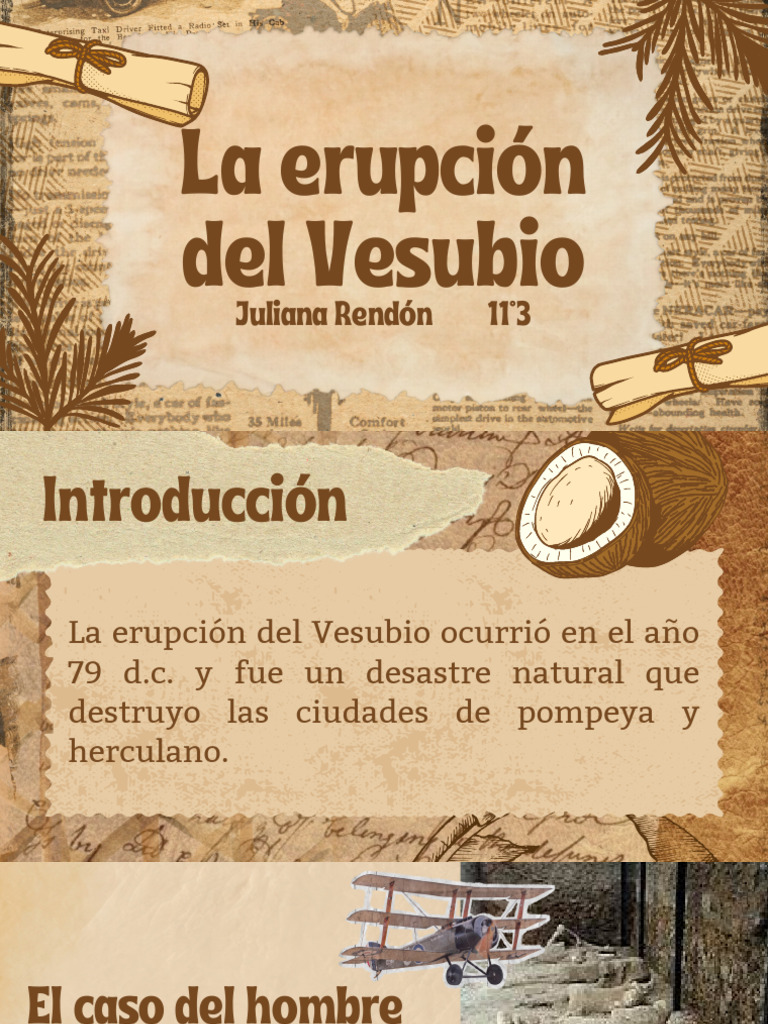 Presentacion Juliana Rendon La Erupcion Del Vesubio. | PDF
