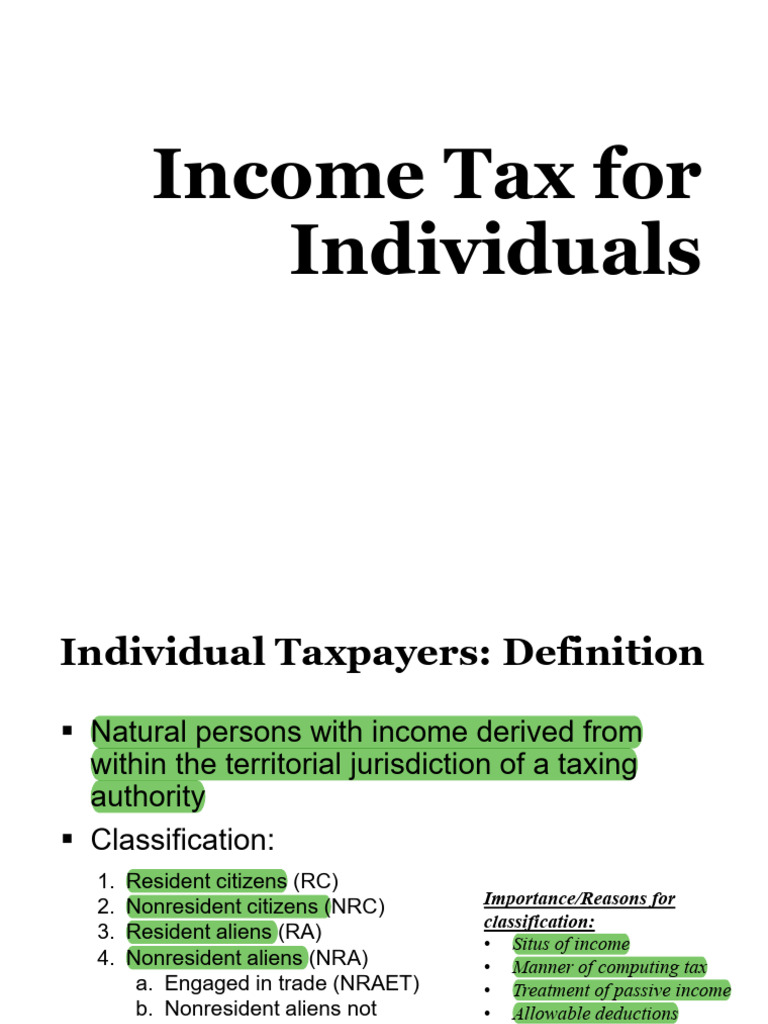 Understanding Philippine Income Tax Types | PDF | Capital Gains Tax | Taxes