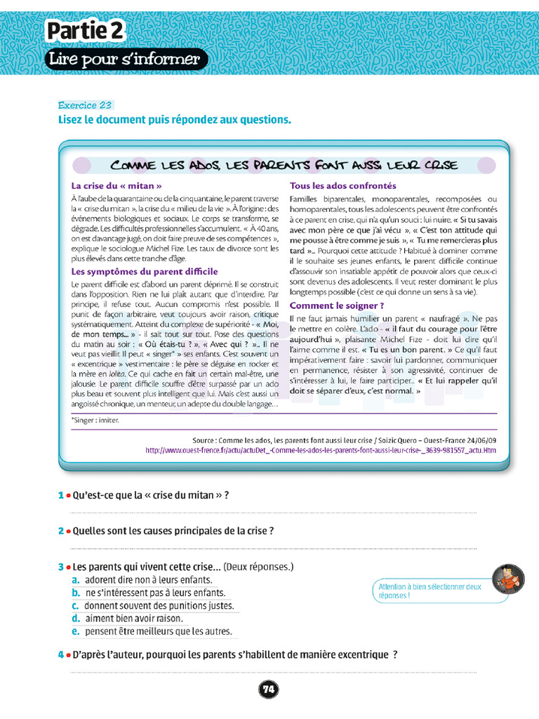 DELF B1 - CE - Texte 5-6 | PDF