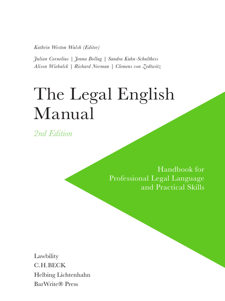 Lawbility Legal English Manual (Leseprobe) PDF Common Law Justice