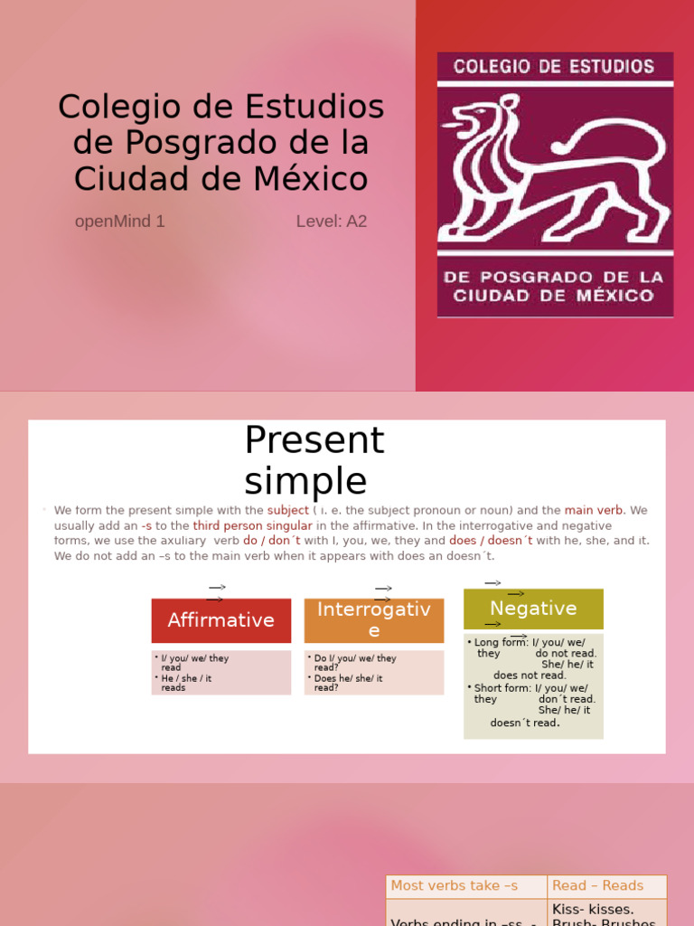 Present Simple and Continuous Grammar Guide | PDF | Verb | Linguistic ...