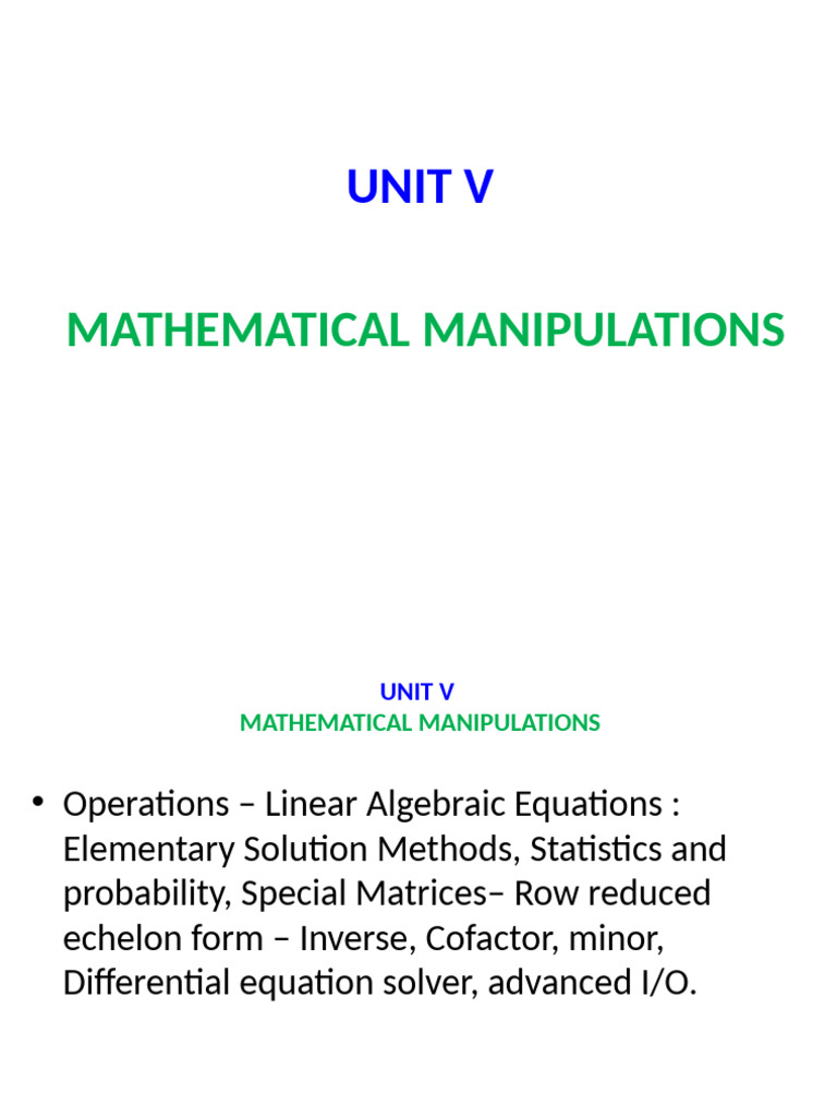 Linear Algebra Techniques in MATLAB | PDF | Matrix (Mathematics ...