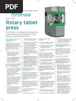 Fette Compression Machine Operation Guide | PDF | Tablet (Pharmacy ...