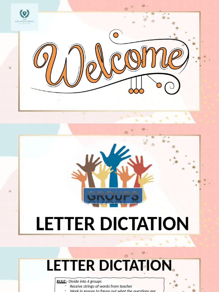 Letter Dictation and Speaking Practice | PDF