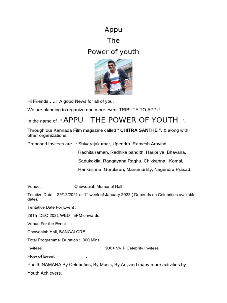 Appu THE POWER OF YOUTH | PDF