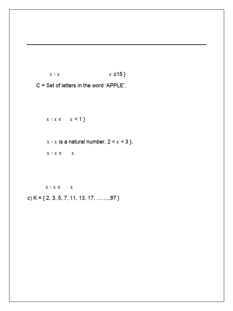 Mathematics Question Bank: Sets | PDF
