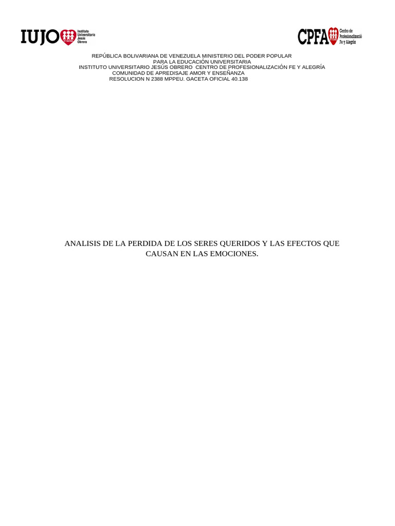 Propuesta Del Ser. Corregida | PDF | Las emociones | Dolor