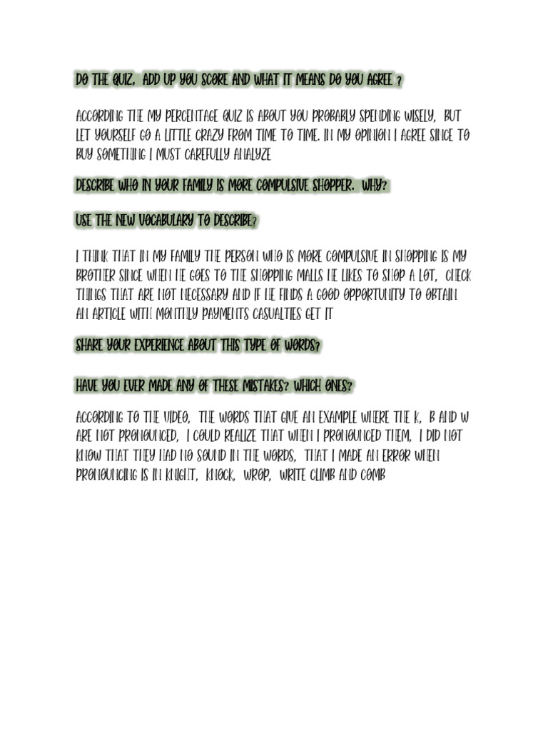 Activities | PDF