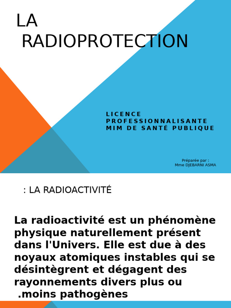 Comprendre la radioprotection et ses principes | PDF | Radioactivité ...