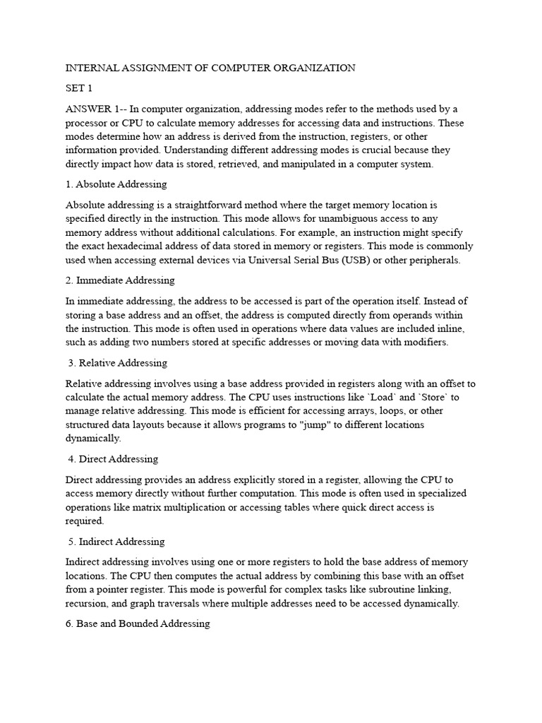 computer organization assignment | PDF | Central Processing Unit ...
