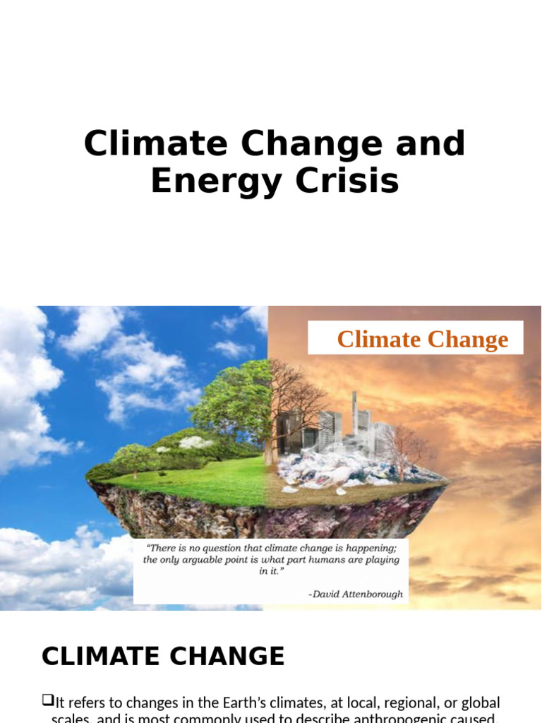 Climate Change and Energy Solutions | PDF