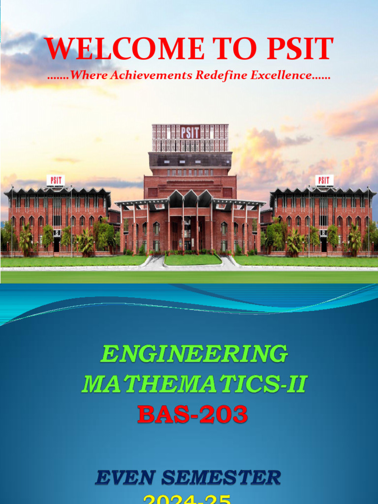 BAS203 Engineering Mathematics Syllabus | PDF | Laplace Transform ...