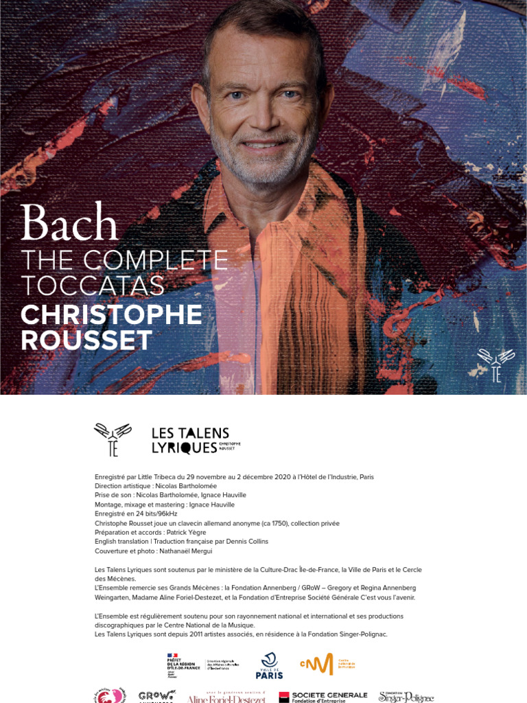 Bach The Complete Toccatas Christophe Rousset 2024 Livret | PDF ...